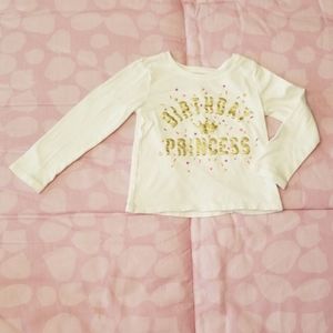 Children's Place Birthday Princess Lng Sleeve Tee
